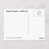 Carte Postale coucher de soleil de Mojave (Dos)