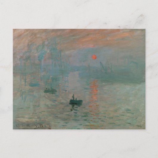 Carte Postale Coucher de soleil de Monet (Devant)