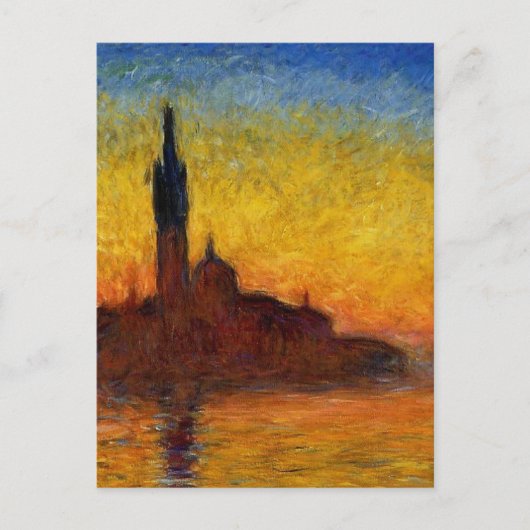 Carte Postale Coucher de soleil de Monet Venise Impressionnisme (Devant)