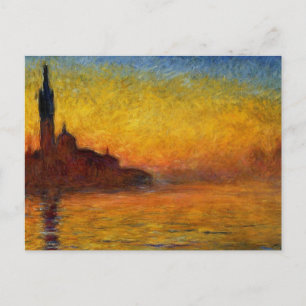 Carte Postale Coucher de soleil de Monet Venise Impressionnisme 