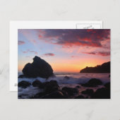 Carte Postale Coucher de soleil de Muir Beach (Devant / Derrière)