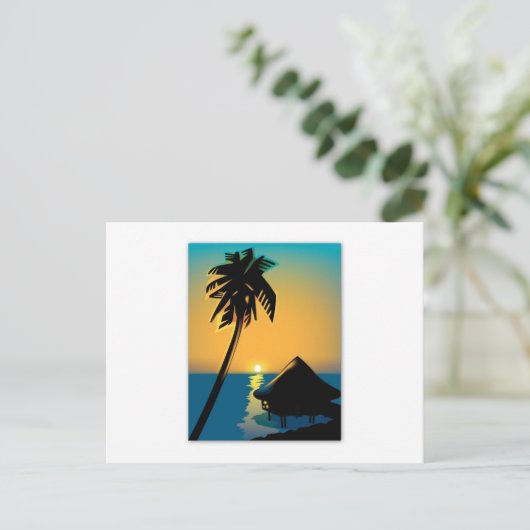 Carte Postale Coucher de soleil de Palm (Debout devant)