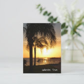 Carte Postale Coucher de soleil de palmier (Debout devant)