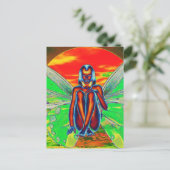 Carte Postale Coucher de soleil de papillon rouge (Debout devant)