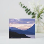 Carte postale Coucher de soleil de passage rose su (Debout devant)