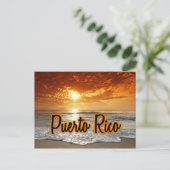 Carte Postale Coucher de soleil de Porto Rico (Debout devant)
