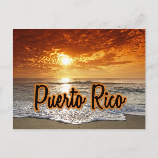 Carte Postale Coucher de soleil de Porto Rico (Devant)