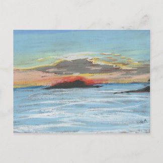 Carte postale coucher de soleil de Prickly Bay
