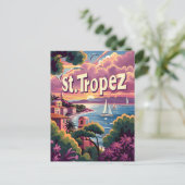 Carte Postale Coucher de soleil de Saint-Tropez (Debout devant)