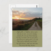 Carte Postale Coucher de soleil de Samhain (Devant / Derrière)