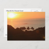 Carte Postale Coucher de soleil de San Clemente (Devant / Derrière)