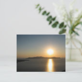 Carte Postale Coucher de soleil de Santorin, Îles grecques - Car (Debout devant)