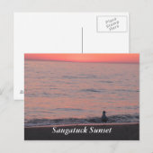 Carte Postale Coucher de soleil de Saugatuck (Devant / Derrière)