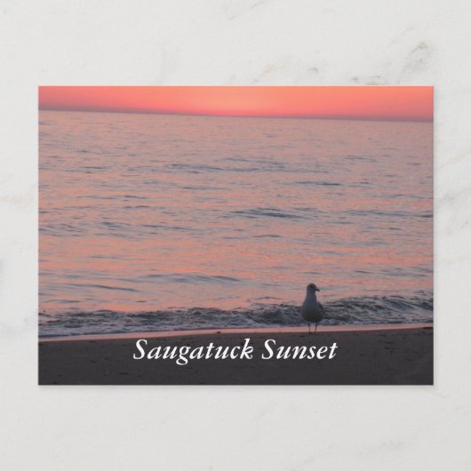 Carte Postale Coucher de soleil de Saugatuck (Devant)