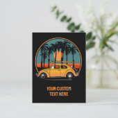 Carte Postale Coucher de soleil de surfeur Tropical de texte per (Debout devant)