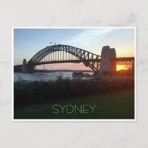 Carte Postale coucher de soleil de sydney bridge