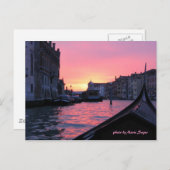 Carte Postale Coucher de soleil de Venise (Devant / Derrière)
