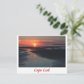 Carte Postale coucher de soleil de Wellfleet Bay, Cape Cod (Debout devant)