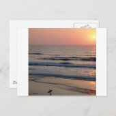 Carte Postale Coucher de soleil Del Mar Californie (Devant / Derrière)