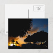 Carte Postale Coucher de soleil des Caraïbes 2 (Devant / Derrière)