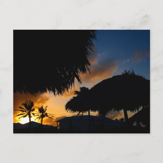 Carte Postale Coucher de soleil des Caraïbes 2 (Devant)