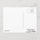 Carte Postale Coucher de soleil des montagnes Catalina (Dos)