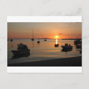 Carte Postale Coucher de soleil d'été à Novalja en Croatie
