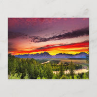 Coucher de soleil d'été à Snake River Vue
