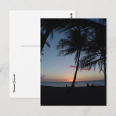 Carte Postale Coucher de soleil d'Hawaii (Devant / Derrière)