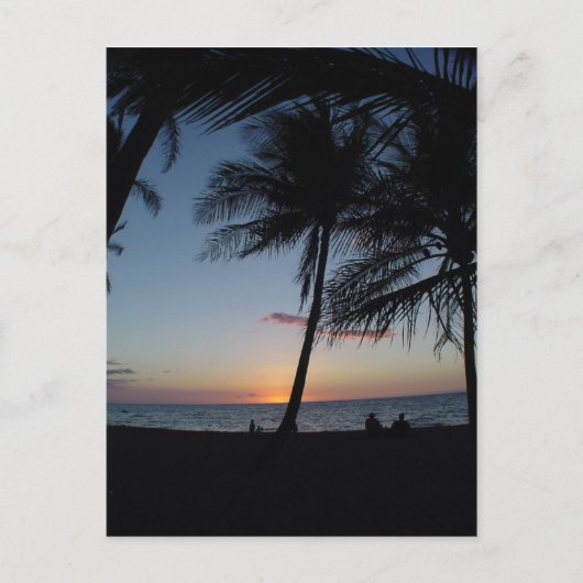 Carte Postale Coucher de soleil d'Hawaii (Devant)