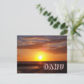 Carte Postale Coucher de soleil d'Oahu (Debout devant)