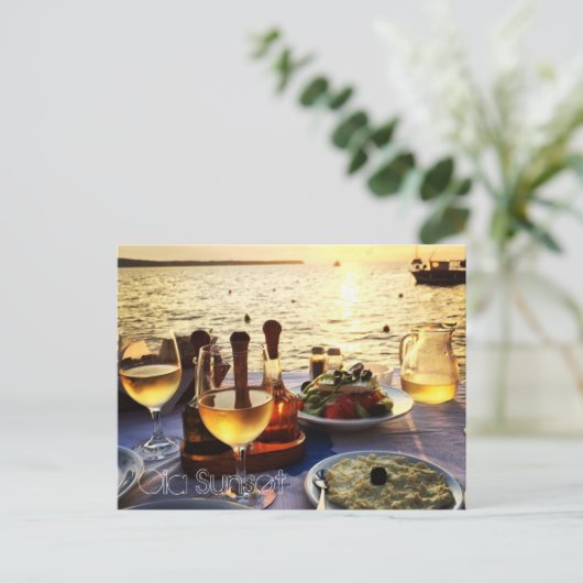 Carte Postale Coucher de soleil d'Oia (Debout devant)