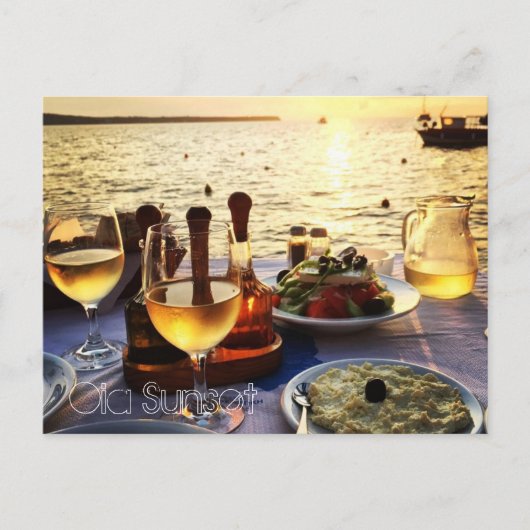 Carte Postale Coucher de soleil d'Oia (Devant)