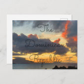 Carte Postale Coucher de soleil dominicain (Devant / Derrière)