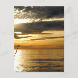 Carte Postale coucher de soleil doré du pacifique