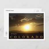 Carte Postale Coucher de soleil du Colorado (Devant / Derrière)