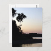 Carte Postale Coucher de soleil du fleuve Mississippi (Devant / Derrière)