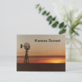 Carte Postale Coucher de soleil du Kansas (Debout devant)
