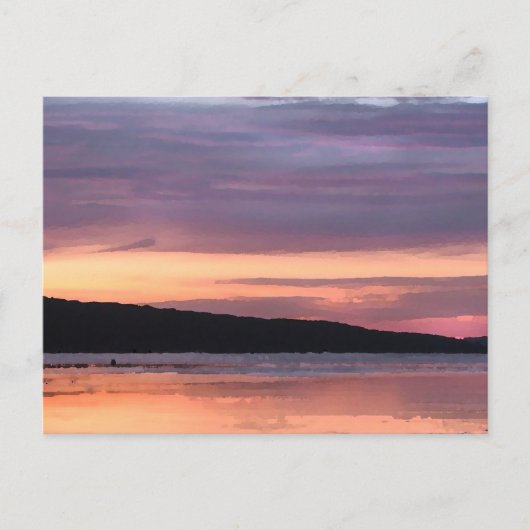 Carte Postale Coucher de soleil du lac Cayuga (Devant)