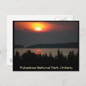 Carte Postale Coucher de soleil du lac Supérieur (Devant / Derrière)