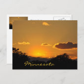 Carte Postale Coucher de soleil du Minnesota (Devant / Derrière)