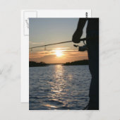 Carte Postale Coucher de soleil du pêcheur (Devant / Derrière)