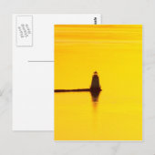 Carte Postale Coucher de soleil du phare (Devant / Derrière)