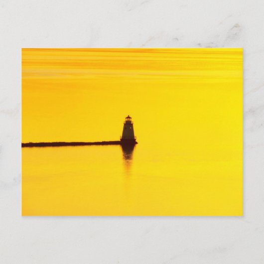 Carte Postale Coucher de soleil du phare (Devant)