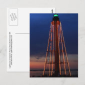 Carte Postale Coucher de soleil du phare de Marblehead (Devant / Derrière)