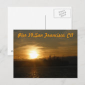 Carte Postale Coucher de soleil du Pier 39:San Francisco,CA Cart (Devant / Derrière)