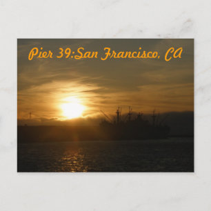 Carte Postale Coucher de soleil du Pier 39:San Francisco,CA Cart
