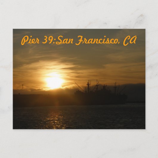 Carte Postale Coucher de soleil du Pier 39:San Francisco,CA Cart (Devant)