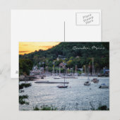 Carte Postale Coucher de soleil du port de Camden (Devant / Derrière)