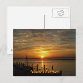 Carte Postale Coucher de soleil du port de pierre (Devant / Derrière)